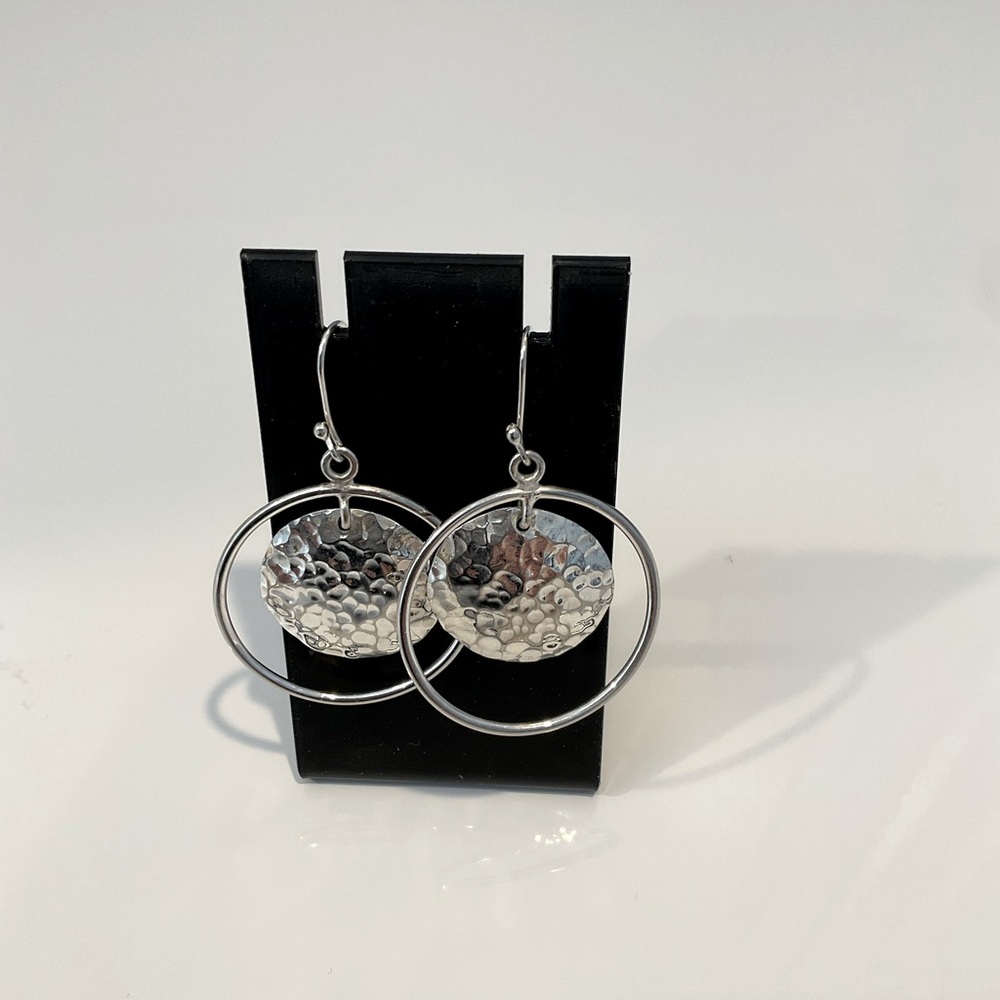 Silver Tone Lollipop Style Earrings